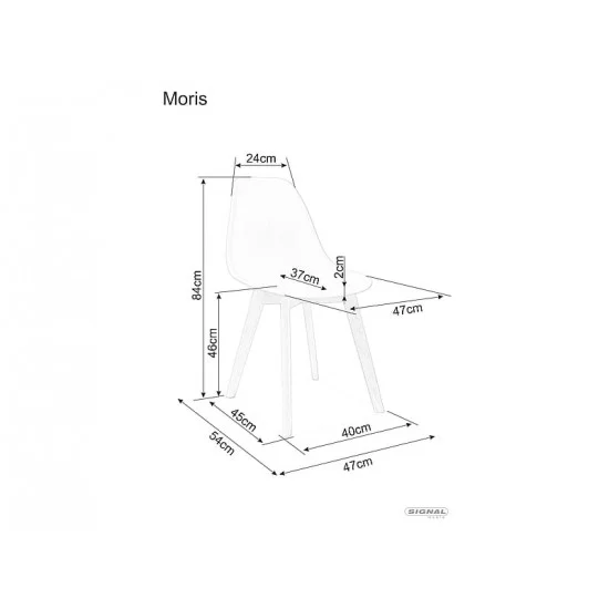 Стул Moris Черный / Бук MORISBUC 7