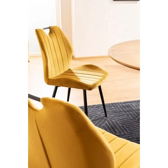Стілець ARCO VELVET чорний каркас / карі BLUVEL 68 ARCOVCCU 14