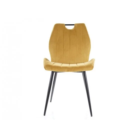 Стілець ARCO VELVET чорний каркас / карі BLUVEL 68 ARCOVCCU 4