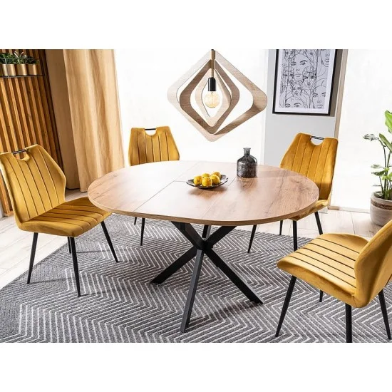 Стілець ARCO VELVET чорний каркас / карі BLUVEL 68 ARCOVCCU 8