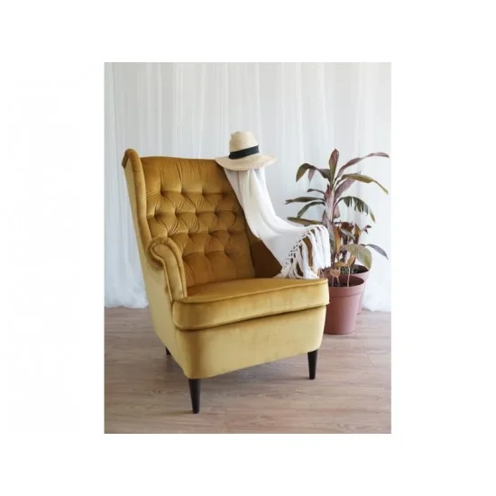 Крісло HARRY VELVET беж BLUVEL 28 / венге HARRYV28W 6