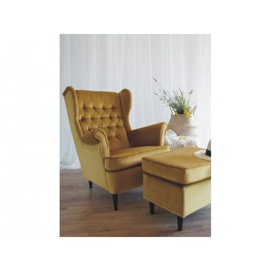 Крісло HARRY VELVET чорний Черный / венге HARRYV19W 6