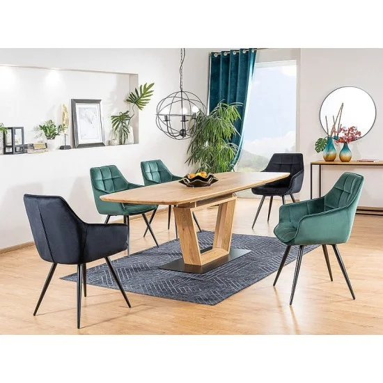 Стул LILIA VELVET черный каркас / синий BLUVEL 86 LILIAVCGR 2