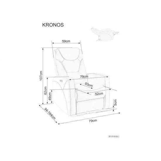 Крісло розкладне KRONOS VELVET темний беж BL.40 KRONOSVCBE 3