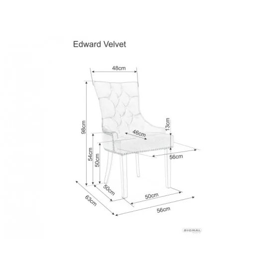 Стілець Edward Velvet Чорний EDWARDVCC19 2