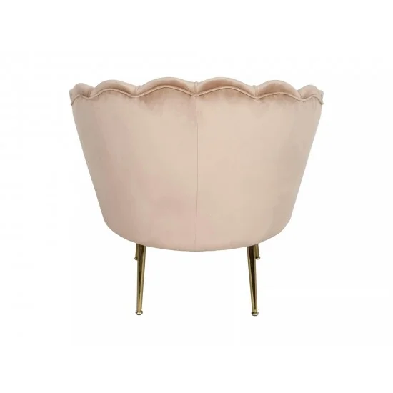 Кресло CAMELLIA 1 VELVET Беж BLUVEL 28 / Золотой CAMELLIAV1BEZL 4