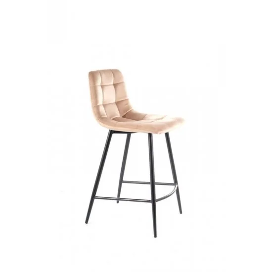 Полубарный стул MILA H-2 VELVET черный каркас / беж MILAH2VCBE 10