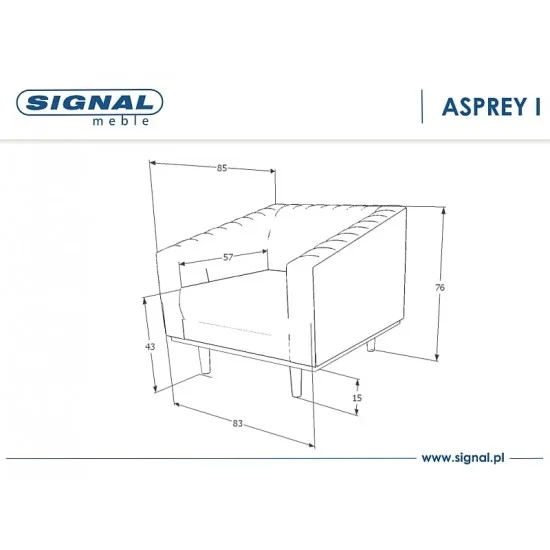 Кресло Asprey 1 Серый ASPREY1VSZ14 4