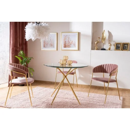 Обеденный стол AZALIA 80 Прозрачный AZALIATZLFI80 4