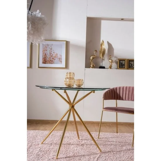 Обеденный стол AZALIA 80 Прозрачный AZALIATZLFI80 7