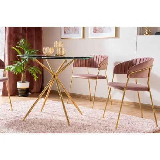 Обеденный стол AZALIA 80 Прозрачный AZALIATZLFI80 5