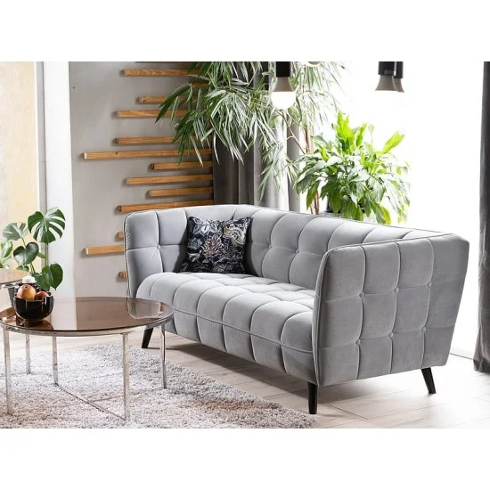 Диван CASTELLO 2 VELVET беж BLUVEL 28 / венге CASTELLO2V28 4