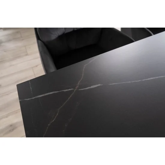 Стіл обідній розкладний SALVADORE CERAMIC 160(240)*90 чорний SAHARA NOIR/чорний мат SALVADORECC160 4