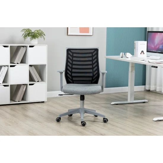 Комп'ютерне крісло поворотне Q-320 Чорний/Сірий OBRQ320CS 8