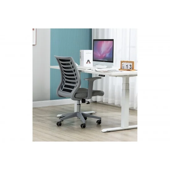 Комп'ютерне крісло поворотне Q-320 Чорний/Сірий OBRQ320CS 4