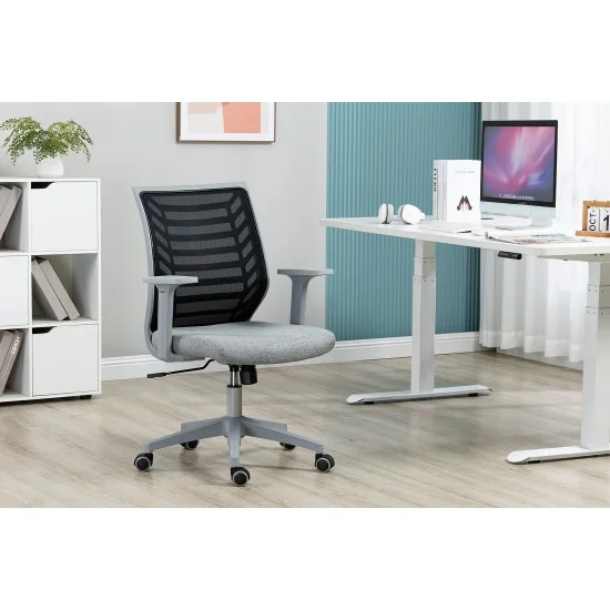 Комп'ютерне крісло поворотне Q-320 Чорний/Сірий OBRQ320CS 3