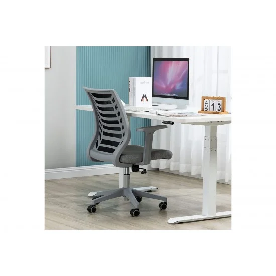 Комп'ютерне крісло поворотне Q-320 Чорний/Сірий OBRQ320CS 6