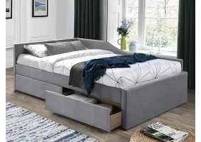 Кровать односпальная ELIOT VELVET 120X200 серый TAP. 142 ELIOTV120SZ