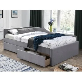 Ліжко односпальне ELIOT VELVET 120X200 сірий TAP. 142 ELIOTV120SZ