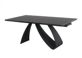 Стіл обідній DIUNA CERAMIC Чорний MARMUR SAHAR NOIR / Чорний мат (160-240) X90 DIUNACC160