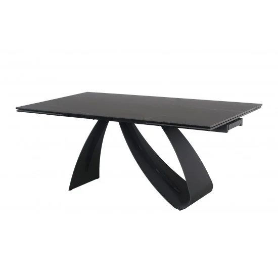 Стіл обідній DIUNA CERAMIC Чорний MARMUR SAHAR NOIR / Чорний мат (160-240) X90 DIUNACC160 1