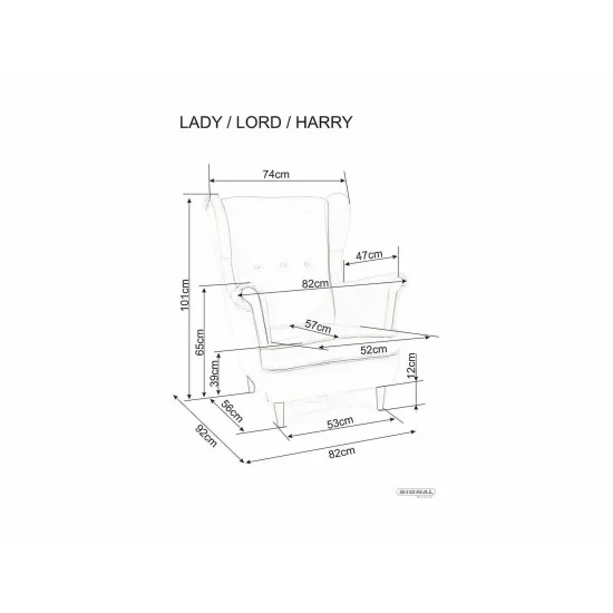 Крісло Lady Velvet Антична Троянда LADYV52 2