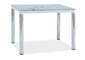 Стол обеденный Damar ll 100 х 60 см Белый / Хром DAMAR2BCH100