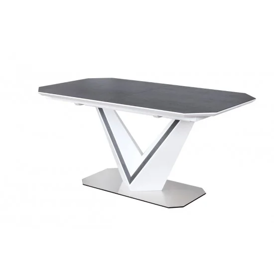 Стол обеденный раскладной Valerio Ceramic 160(220)X90 Серый / Белый VALERIOSZB 2