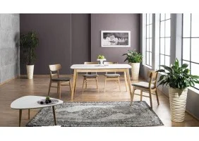 Стол обеденный раскладной Felicio II 150(190)X90 Белый / Дуб FELICIOIIBD