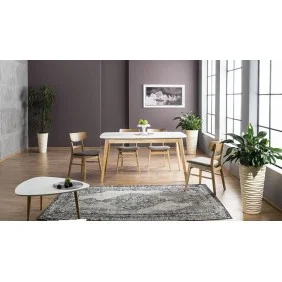 Стол обеденный раскладной Felicio II 150(190)X90 Белый / Дуб FELICIOIIBD