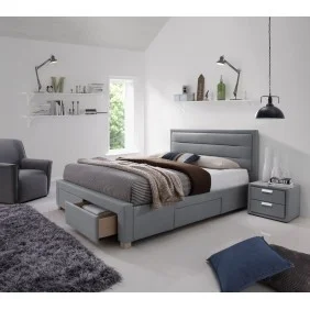 Двуспальная кровать Ines 160X200 Серый INES160SZ