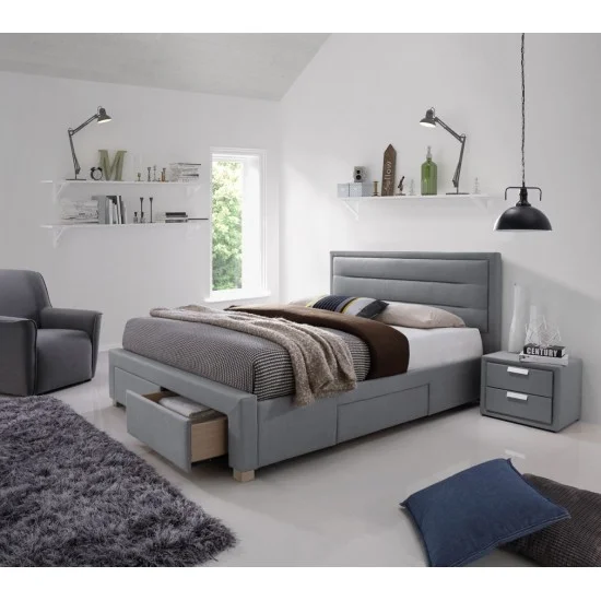 Двуспальная кровать Ines 160X200 Серый INES160SZ 1