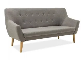 Прямой диван Nordic 3 Серый / Бук NORDIC3CABLO14