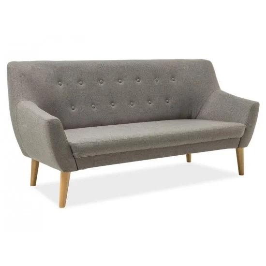 Прямой диван Nordic 3 Серый / Бук NORDIC3CABLO14 1