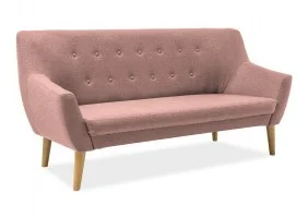 Прямой диван Nordic 3 Розовый / Бук NORDIC3CABLO12