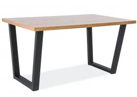Стіл Valentino 150х90 Дуб / Чорний VALENTINOLDC150