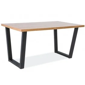 Стіл Valentino 150х90 Дуб / Чорний VALENTINOLDC150
