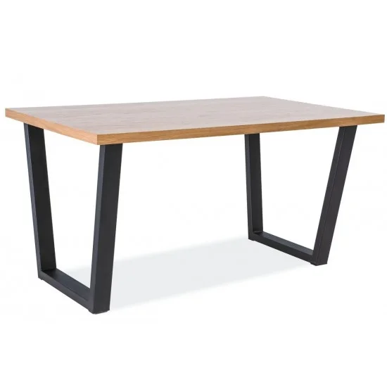 Стіл Valentino 150х90 Дуб / Чорний VALENTINOLDC150 1