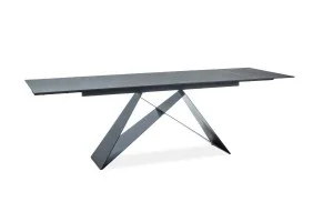 Стол обеденный раскладной Westin II 160(240)x90 Ефект камня Черный / Черный WESTINSZC160