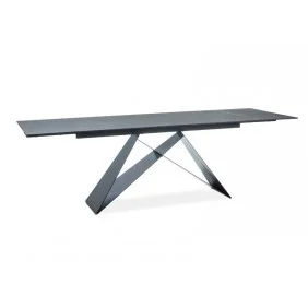 Стол обеденный раскладной Westin II 160(240)x90 Ефект камня Черный / Черный WESTINSZC160