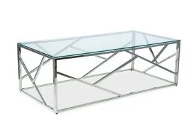 Журнальний стіл Escada A 120х60 Прозорий / Серябряний ESCADAA