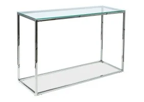 Консоль Hilton C 120х40 Прозрачный / Серебряный HILTONCS
