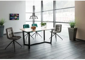 Стол обеденный Dossier 160х90 Дуб / Черный DOSSIERDC160