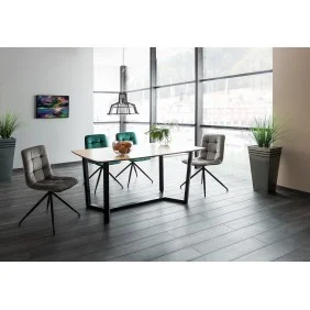 Стол обеденный Dossier 160х90 Дуб / Черный DOSSIERDC160