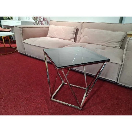 Журнальный стол Silver B 50х50 Дымчатый / Серебряный SILVERBSC 2
