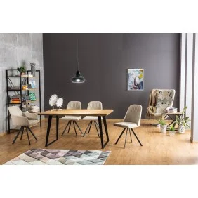 Стіл обідній Falcon 150х90 Дуб / Чорний FALCONDC150