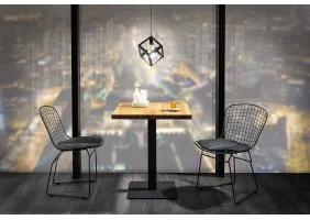 Стіл Puro 60х60 Масив Дуб / Чорний PUROLDC60