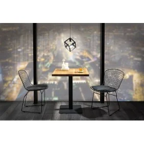 Стіл Puro 60х60 Масив Дуб / Чорний PUROLDC60