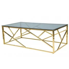 Журнальный стол Escada A 120х60 Дымчатый / Золотой ESCADAAZLC