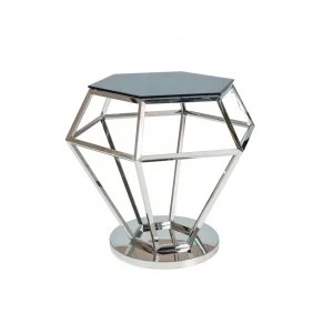 Журнальный стол Rolex 48х42 Дымчатый / Серебряный ROLEXSC